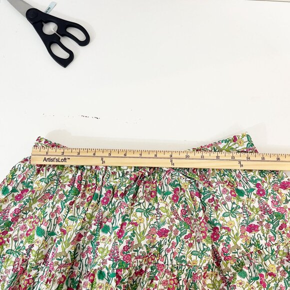 NEW J. Crew Liberty London Green Pink Floral Tiered Mini Skirt - Size Small - Picture 5 of 6